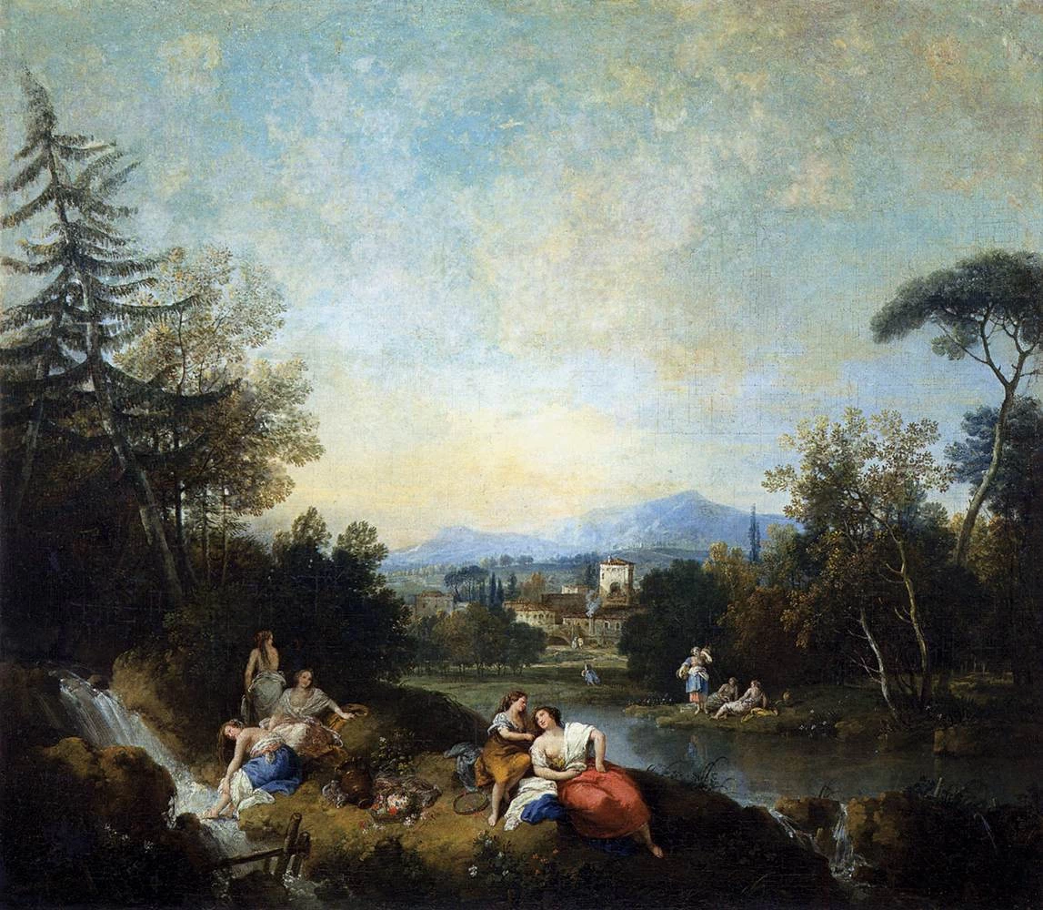 Paesaggio con donne al fiume - Gallerie dell'Accademia, Venezia